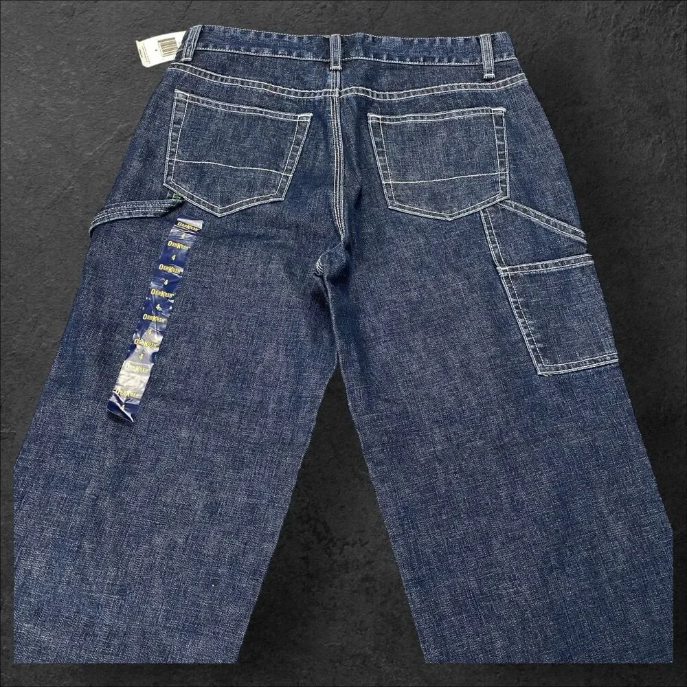 OshKosh B'gosh‎ Blue Denim Carpenter Jeans Boys Size 4 NWT MSRP $34